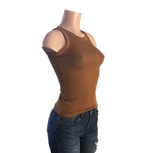 NWOT Ribbed Sexy Summer Tank in Rusty Brown/Burnt Sienna